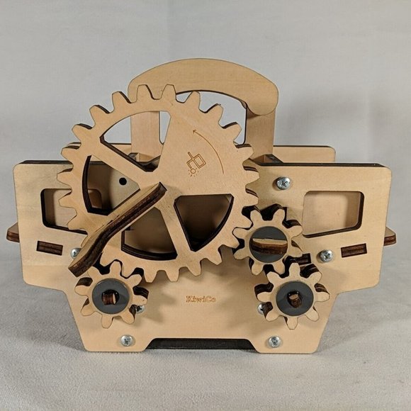 KiwiCo Card Shuffling Machine Shuffler Wood Kiwi Co Build your own RETIRED BUILT - Picture 1 of 9